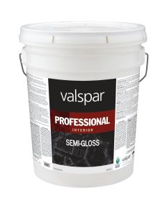 Valspar Professional Latex Semi-Gloss Interior Wall Paint, Light Base, 5 Gal.