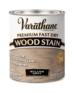 Varathane Fast Dry Willow Gray Urethane Modified Alkyd Interior Wood Stain, 1 Qt.