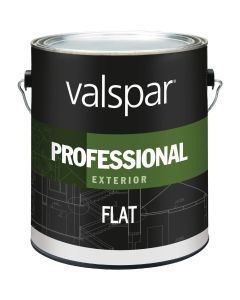 Valspar Professional 100% Acrylic Flat Exterior House Paint, Light Base, 1 Gal.
