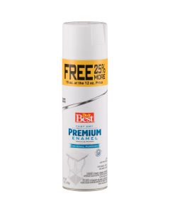 Do it Best Premium Enamel 15 Oz. Gloss Bonus Can Spray Paint, White
