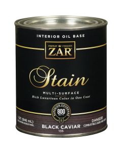 Zar 1 Qt. Blk Caviar Oil-Based Multi-Surface Interior Stain