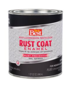Do it Best Rust Coat Oil-Based Satin Enamel, Black, 1 Qt.