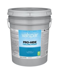 Valspar Pro Hide Ceiling Paint, White, 5 Gal.