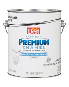 Do it Best Fast Dry Acrylic Latex Gloss Premium Enamel, White, 1 Gal.