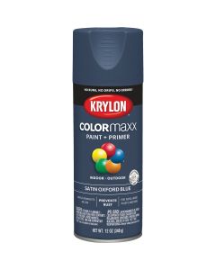 Krylon ColorMaxx 12 Oz. Satin Spray Paint, Oxford Blue