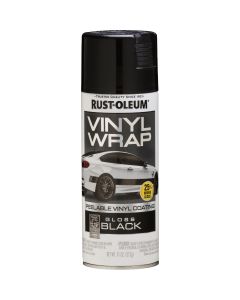 Rust-Oleum Automotive Vinyl Wrap Spray Paint, 11 Oz., Gloss Black