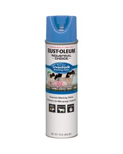 Rust-Oleum Industrial Choice 17 Oz. Fluorescent Blue Livestock Marking Paint