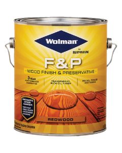 Wolman F&P Transparent Wood Finish And Preservative, Redwood, 1 Gal.
