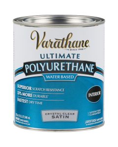 Varathane Satin Low Odor Water Based Interior Polyurethane, 1Qt.