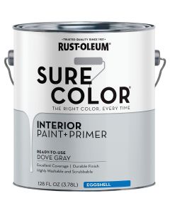 Rust-Oleum Sure Color Eggshell Dove Gray Interior Wall Paint and Primer, Gallon