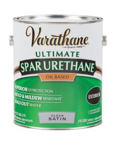 Varathane Satin Clear Exterior VOC Spar Urethane, 1 Gal.
