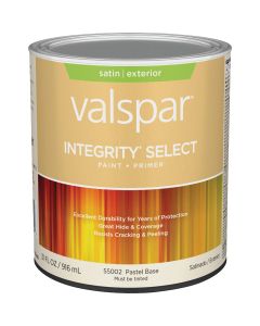 Valspar Integrity Select Satin Paint & Primer Exterior Paint, Pastel Base, 1 Qt.