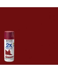 Rust-Oleum Painter's Touch 2X Ultra Cover 12 Oz. Satin Paint + Primer Spray Paint, Colonial Red
