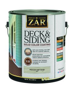 ZAR Solid Deck & Siding Coating, Medium Tint Base, 1 Gal.