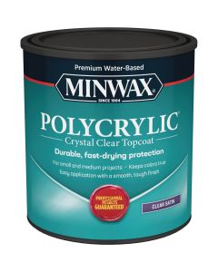 Minwax Polycrylic 1 Qt. Satin Water Based Protective Finish