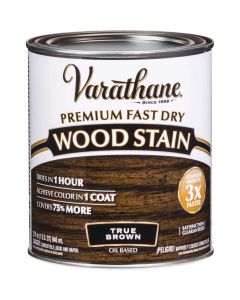 Varathane Fast Dry True Brown Urethane Modified Alkyd Interior Wood Stain, 1/2 Pt.