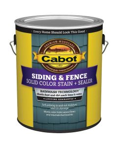 Cabot Solid Color Acrylic Siding & Fence Stain + Sealer, 0801 White Base, 1 Gal.