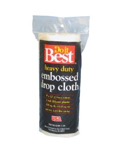 Do it Best Embossed Plastic 9 Ft. x 12 Ft. 2 mil Drop Cloth