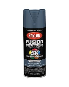 Krylon Fusion All-In-One 12 Oz. Matte Spray Paint, Ink Blue
