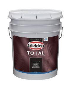 Glidden Total Exterior Paint + Primer Semi-Gloss White & Pastel Base 5 Gallon