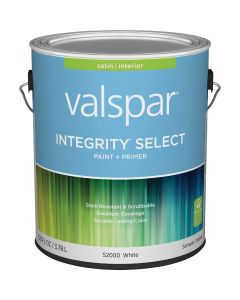 Valspar Integrity Select Paint & Primer Satin Interior Paint, White, 1 Gal.