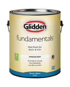 Glidden Fundamentals Grab-N-Go Semi-Gloss Interior Paint, Ultra-Deep Base, 1 Gal.