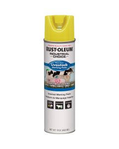 Rust-Oleum Industrial Choice 17 Oz. Fluorescent Yellow Livestock Marking Paint