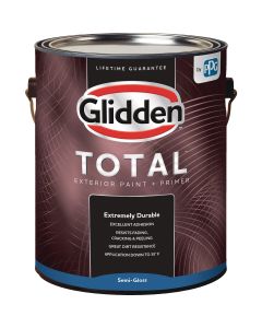 Glidden Total Exterior Paint + Primer Semi-Gloss White & Pastel Base 1 Gallon