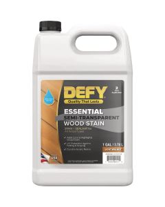 Defy Essential Semi-Transparent Wood Stain, Light Walnut, 1 Gal.