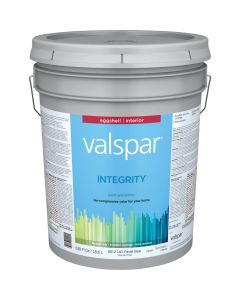 Valspar Integrity Latex Paint And Primer Eggshell Interior Wall Paint, Pastel Base, 5 Gal.