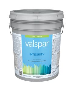 Valspar Integrity Latex Paint And Primer Satin Interior Wall Paint, Pastel Base, 5 Gal.