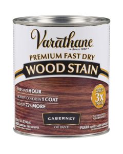 Varathane Fast Dry Cabernet Urethane Modified Alkyd Interior Wood Stain, 1 Qt.