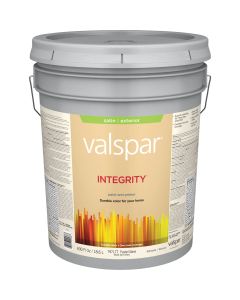 Valspar Integrity Latex Paint And Primer Satin Exterior House Paint, Pastel Base, 5 Gal.