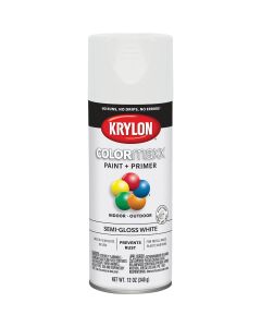 Krylon ColorMaxx 12 Oz. Semi-Gloss Spray Paint, White