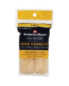 Benjamin Moore 4 In. x 3/8 In. High Capacity Mini Roller Cover (2-Pack)