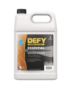 Defy Essential Semi-Transparent Wood Stain, Driftwood Gray, 1 Gal.