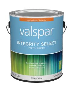 Valspar Integrity Select Paint & Primer Semi-Gloss Interior Paint, White, 1 Gal.