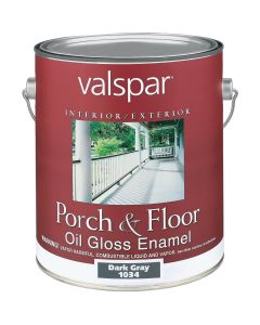 Valspar 1 Gal. Dark Gray Oil Based Gloss Porch & Floor Enamel