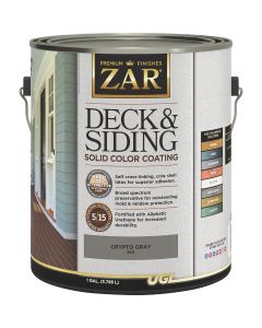 ZAR Solid Deck & Siding Coating, Crypto Gray, 1 Gal.