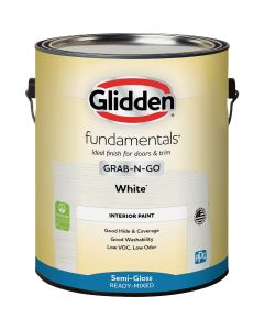 Glidden Fundamentals Grab-N-Go Semi-Gloss White Gallon