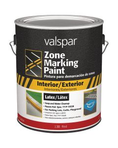Valspar 1 Gal. Red Latex Traffic & Zone Marking Paint
