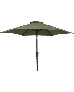 Outdoor Expressions 7.5 Ft. Aluminum Tilt/Crank Heather Green Patio Umbrella