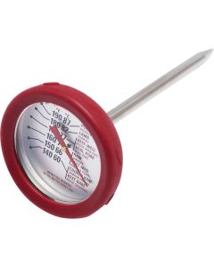 GrillPro Analog 8 In. Stainless Steel Thermometer with Bezel