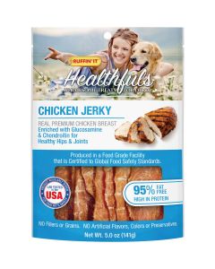 Ruffin' it Healthfuls Chicken Flavor Jerkey Dog Treat, 5 Oz.