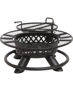 Big Horn 47 In. Camp Black Round Steel Fire Pit