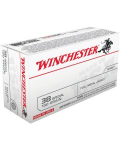 Winchester .38 Special 130 Grain FMJ Centerfire Ammunition Cartridges