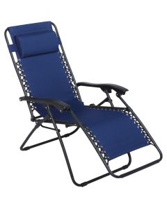 Outdoor Expressions Zero Gravity Relaxer Dark Blue Convertible Lounge Chair