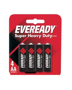 Eveready Super Heavy Duty AA Carbon Zinc Battery (4-Pack)