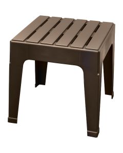 Adams Big Easy Earth Brown 18.9 In. Square Resin Stackable Side Table