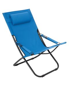 Outdoor Expressions Folding Blue Hammock Chair with Headrest